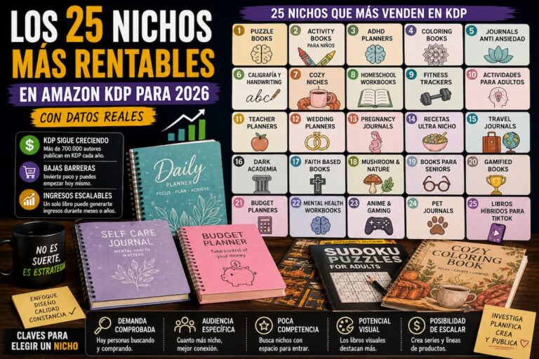 25 nichos más rentables Amazon KDP