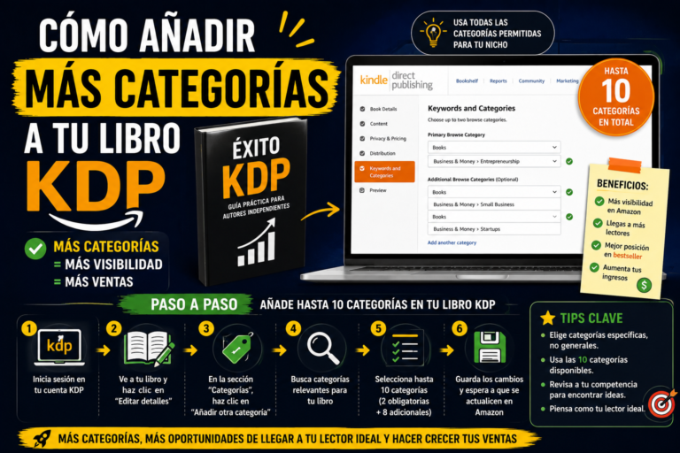 añadir categorías KDP