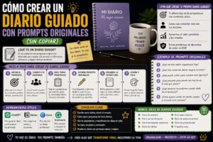 Crear diario guiado prompts originales kdp
