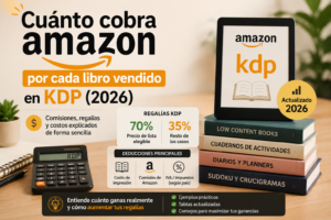 Cuánto cobra Amazon por cada libro vendido en KDP (2026)